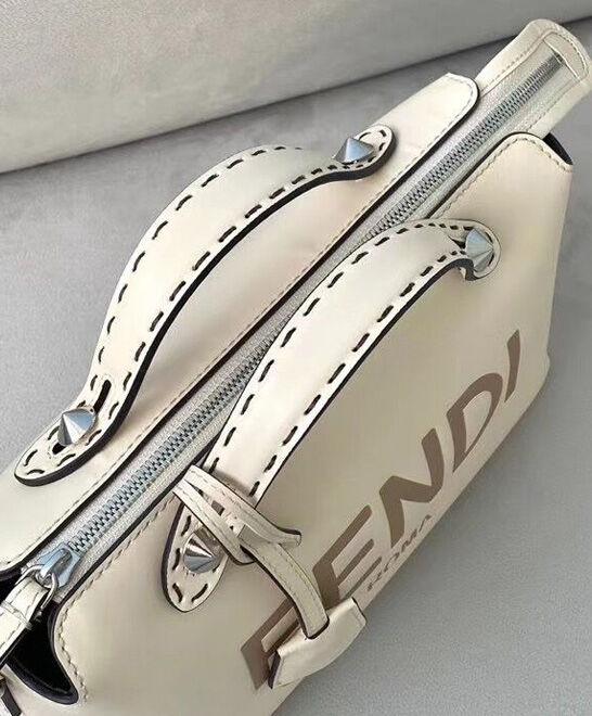 Fendi Medium By The Way Boston Bag 8BL146 Cream